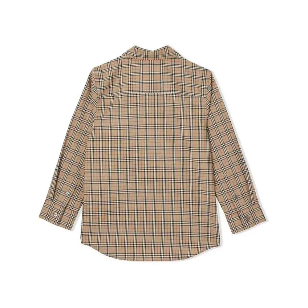 Burberry Kids Logo Vintage Check long sleeve shirt 8y